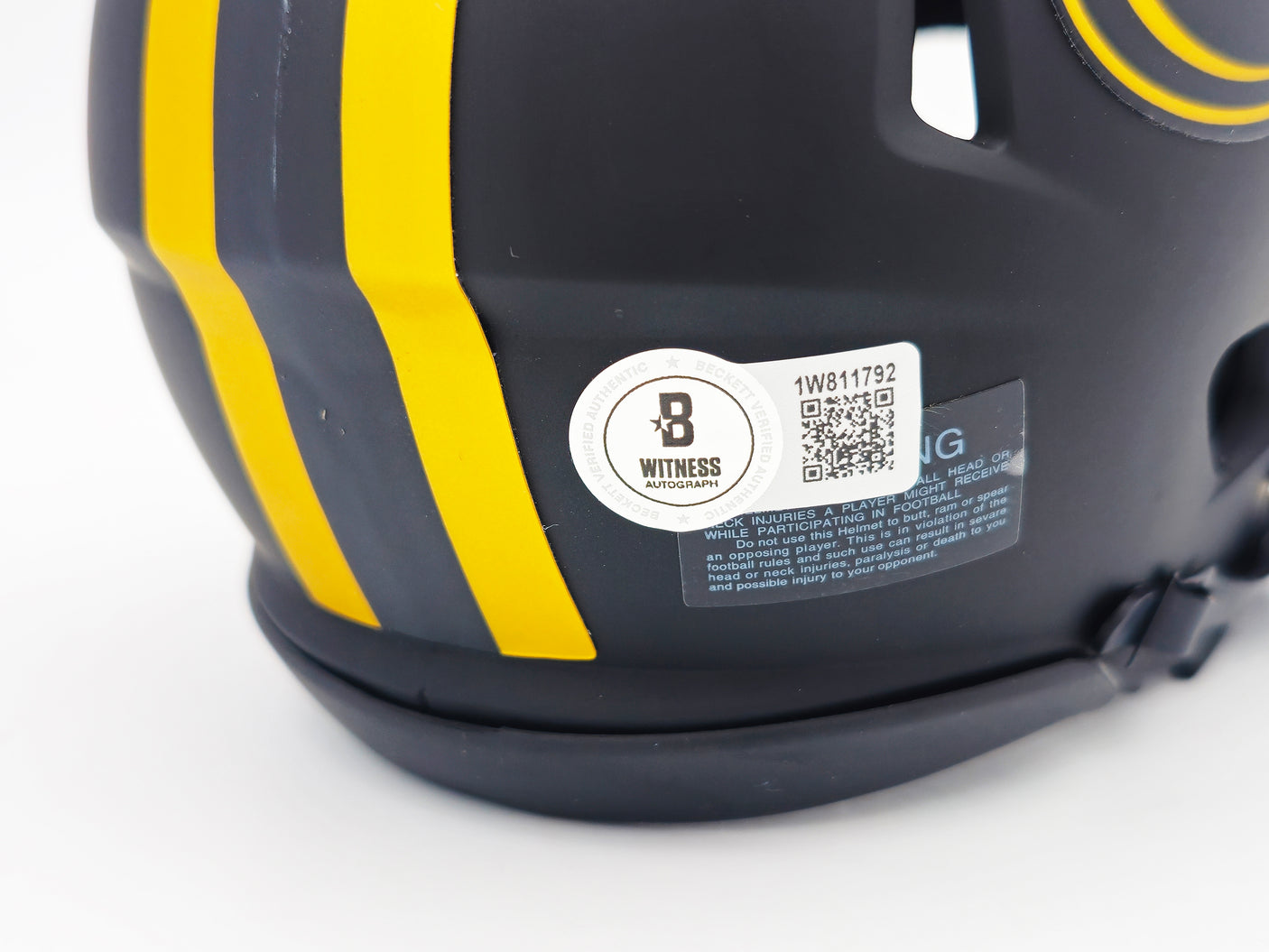 Nick Bosa Autographed San Francisco 49ers Eclipse Black Mini Helmet Beckett BAS Witness Stock #230696