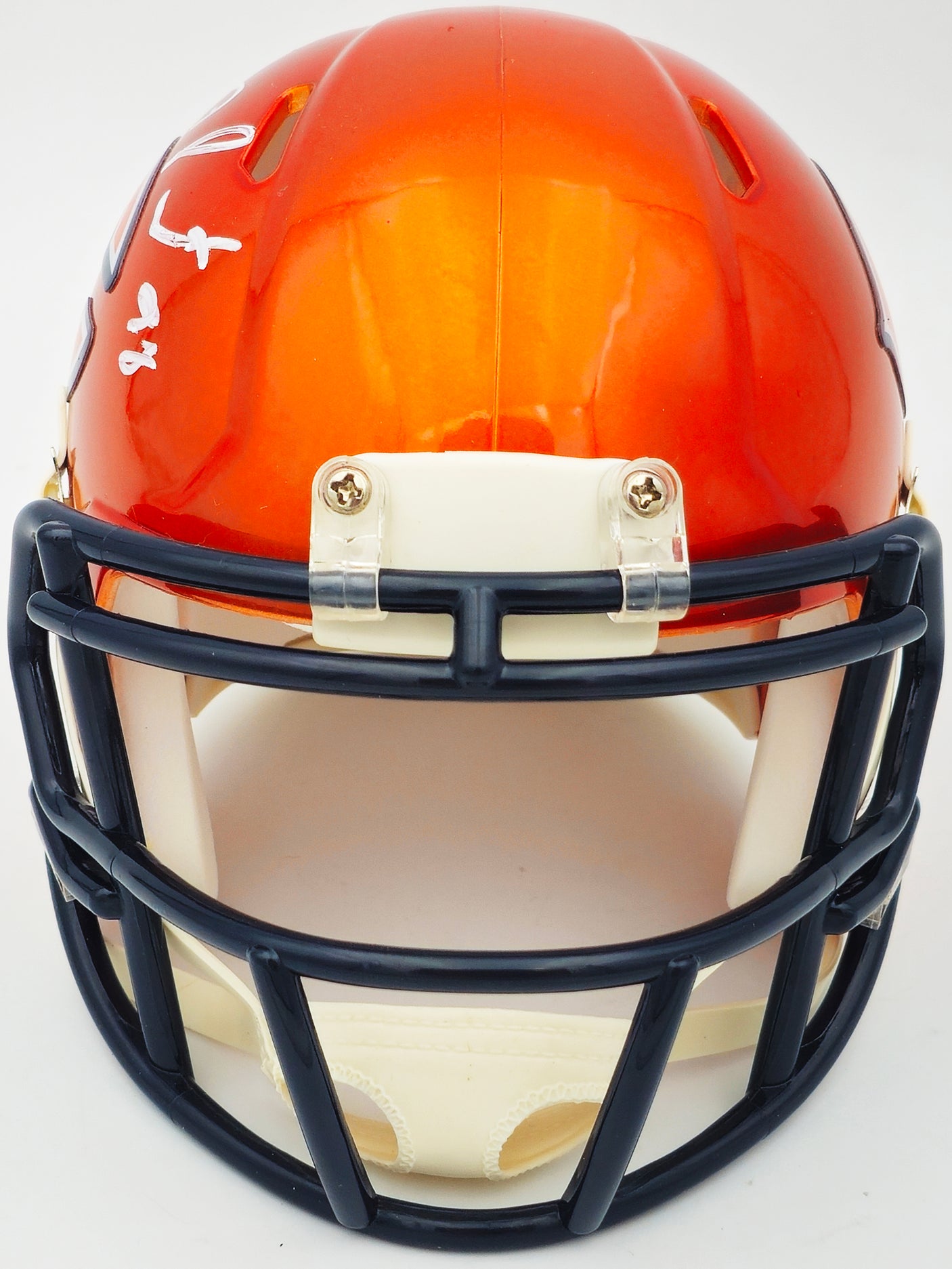 Montez Sweat Autographed Chicago Bears Flash Orange Speed Mini Helmet JSA Stock #232850