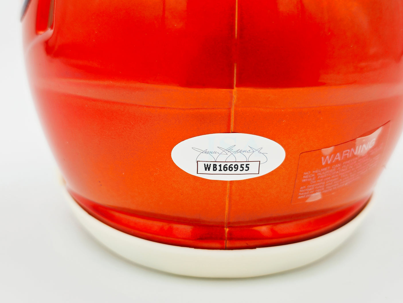 Montez Sweat Autographed Chicago Bears Flash Orange Speed Mini Helmet JSA Stock #232850