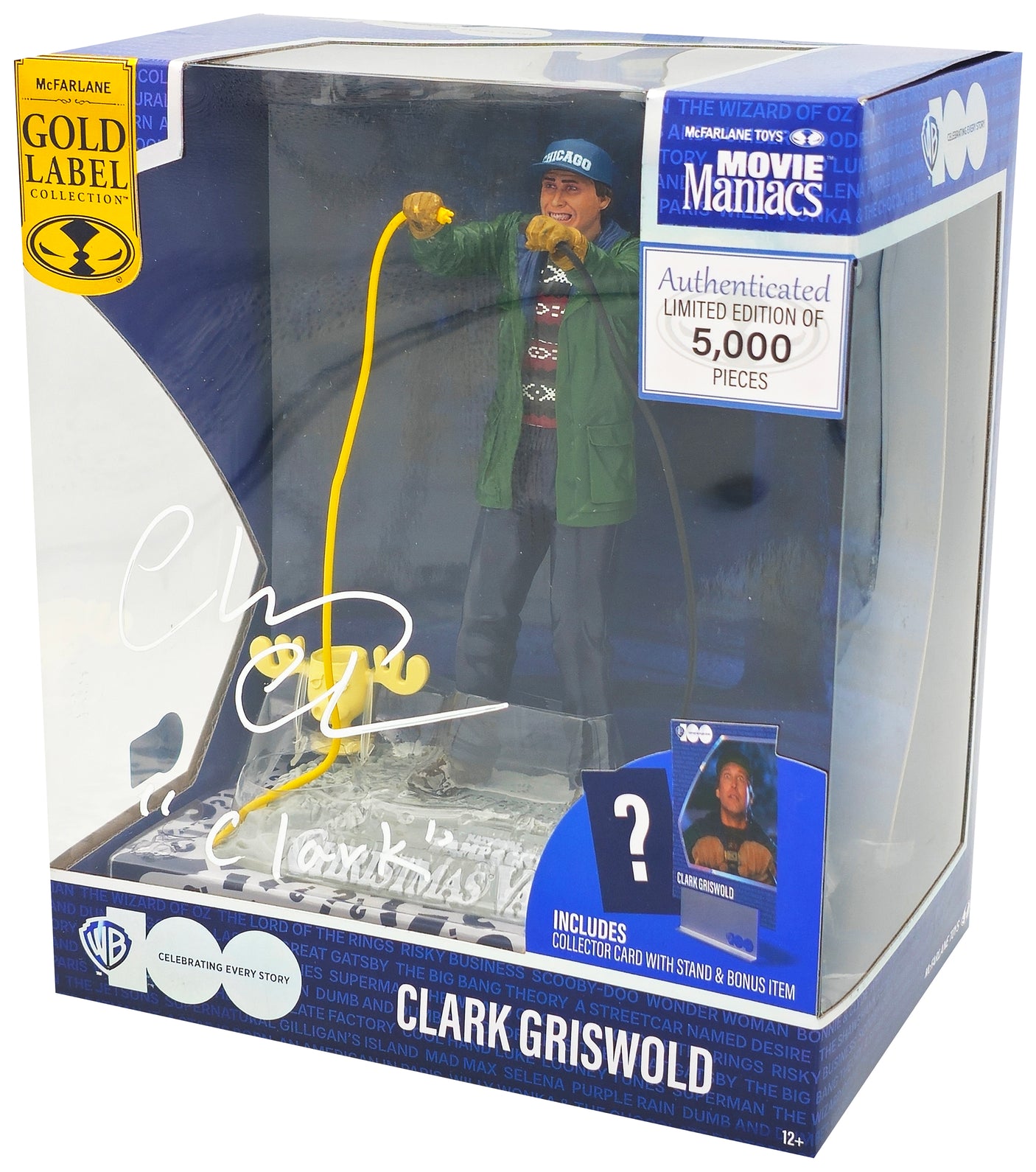 Chevy Chase Autographed McFarlane Toys Movie Maniacs Action Figure Christmas Vacation Clark Griswold "Clark" Beckett BAS Witness Stock #232875