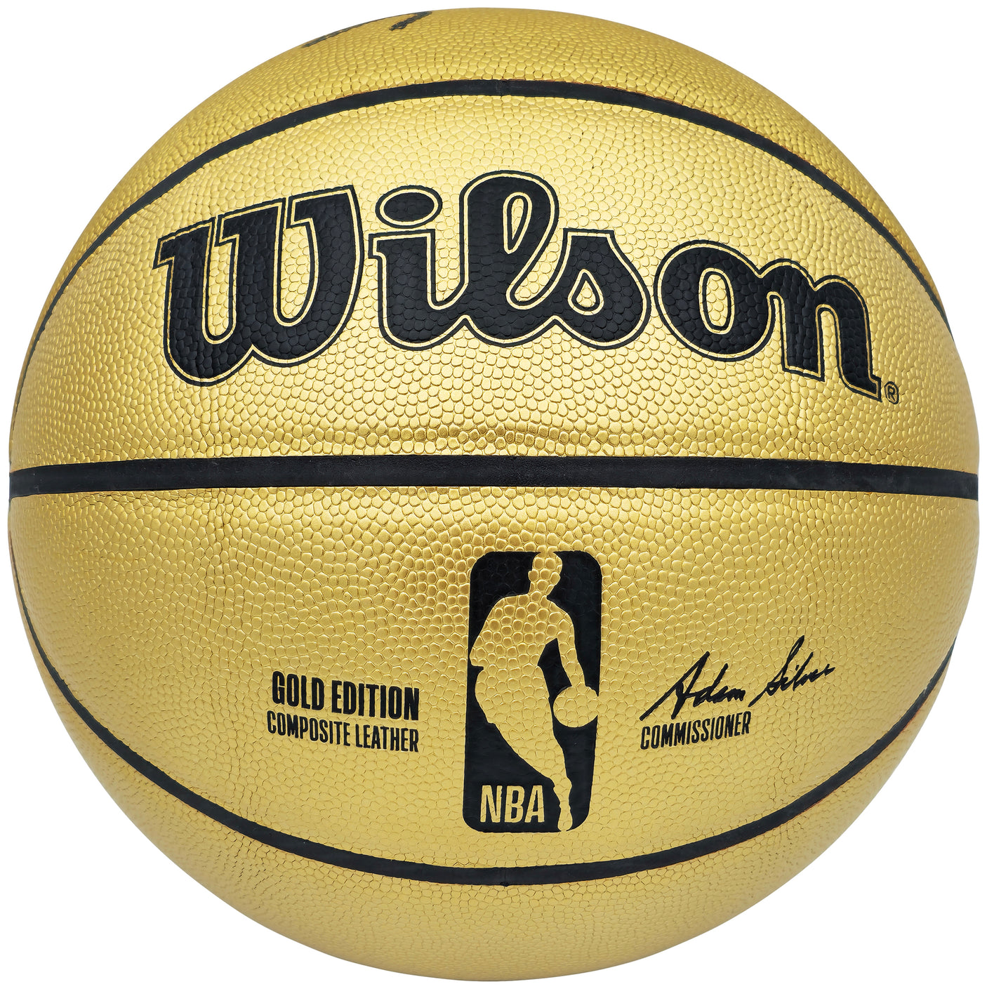 Allen Iverson Autographed Gold Edition Composite Leather Basketball Philadelphia 76ers Beckett BAS Witness Stock #232872