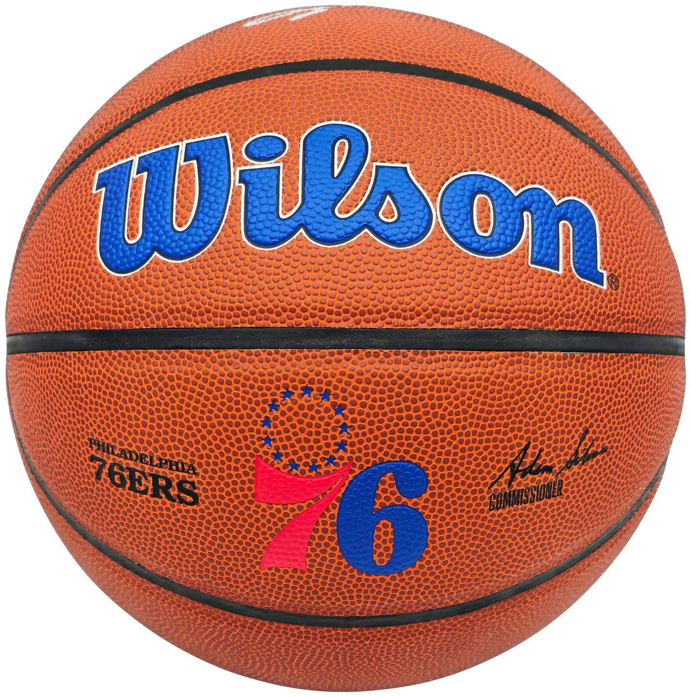 Allen Iverson Autographed Philadelphia 76ers Logo Basketball Beckett BAS Witness Stock #232870