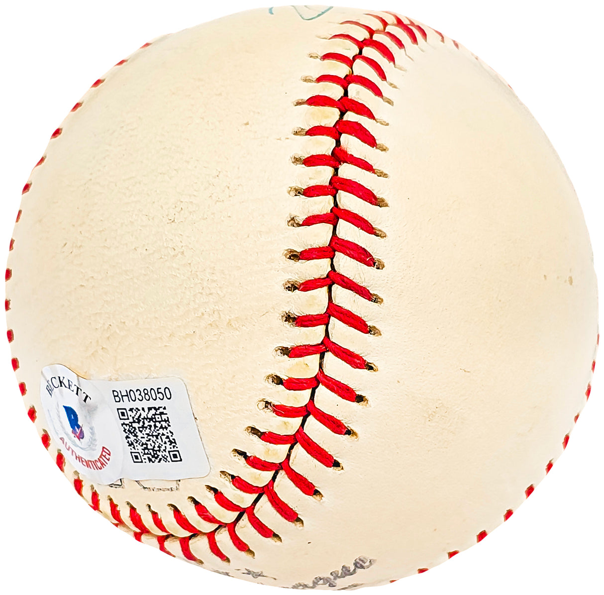 Charlie Grimm Autographed Official Little League Baseball Atlanta Braves, Chicago Cubs Vintage Signature Beckett BAS #BH038050