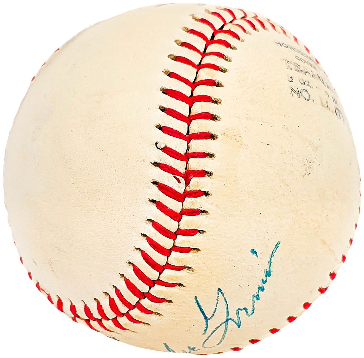 Charlie Grimm Autographed Official Little League Baseball Atlanta Braves, Chicago Cubs Vintage Signature Beckett BAS #BH038050