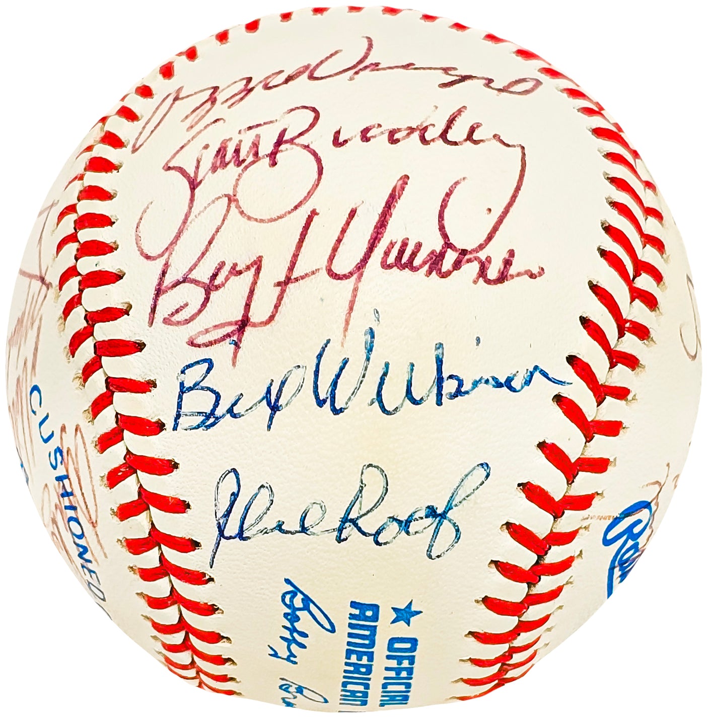 1987 Seattle Mariners Team Signed Autographed Official AL Baseball With 19 Signatures SKU #220705