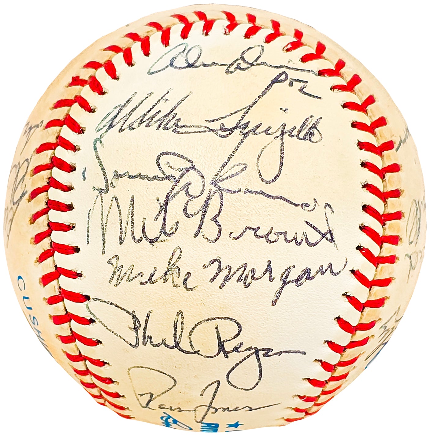 1986 Seattle Mariners Team Signed Autographed Official AL Baseball With 23 Signatures SKU #218500