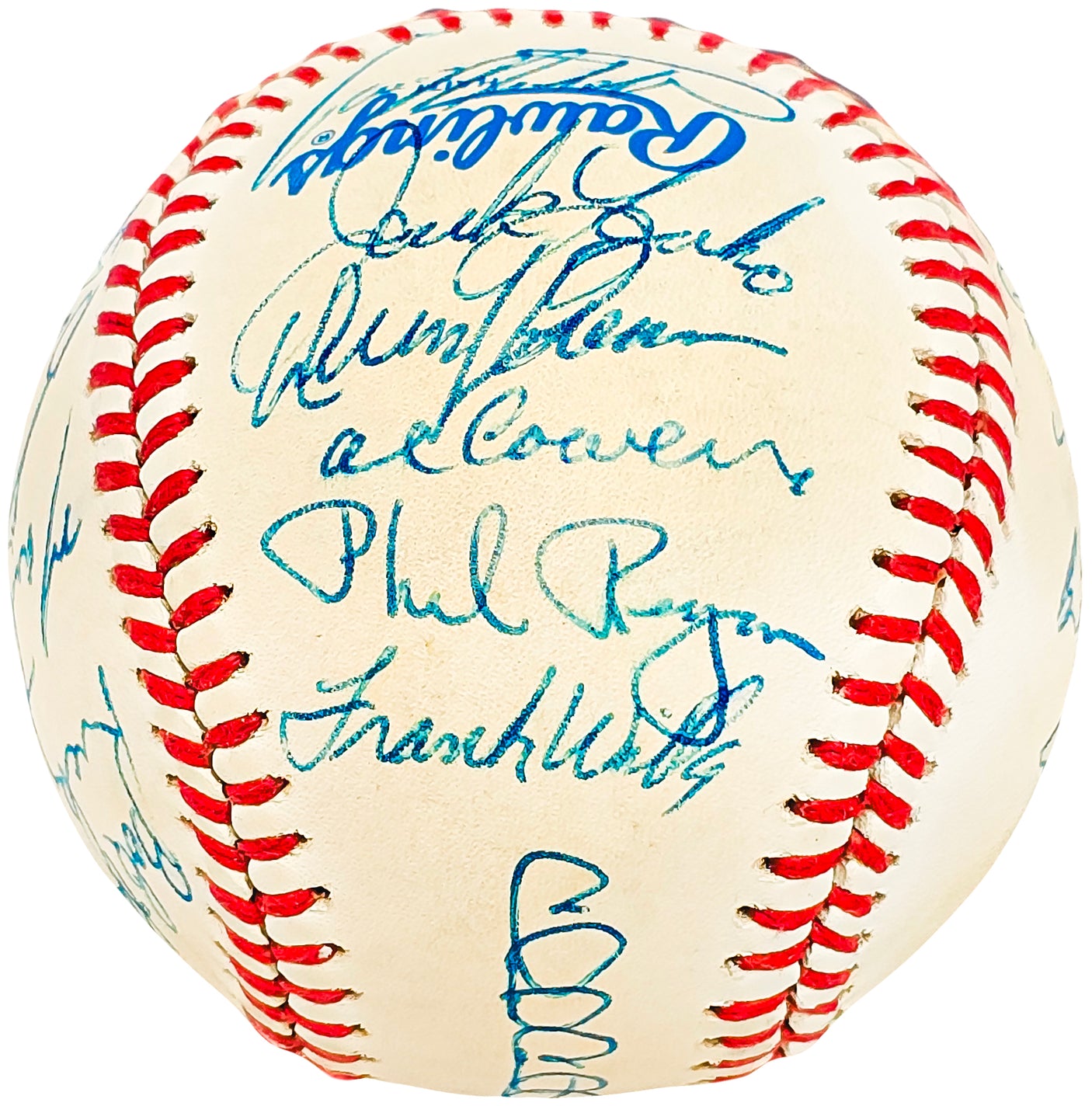 1985 Seattle Mariners Team Signed Autographed Official AL Baseball With 26 Signatures SKU #218502