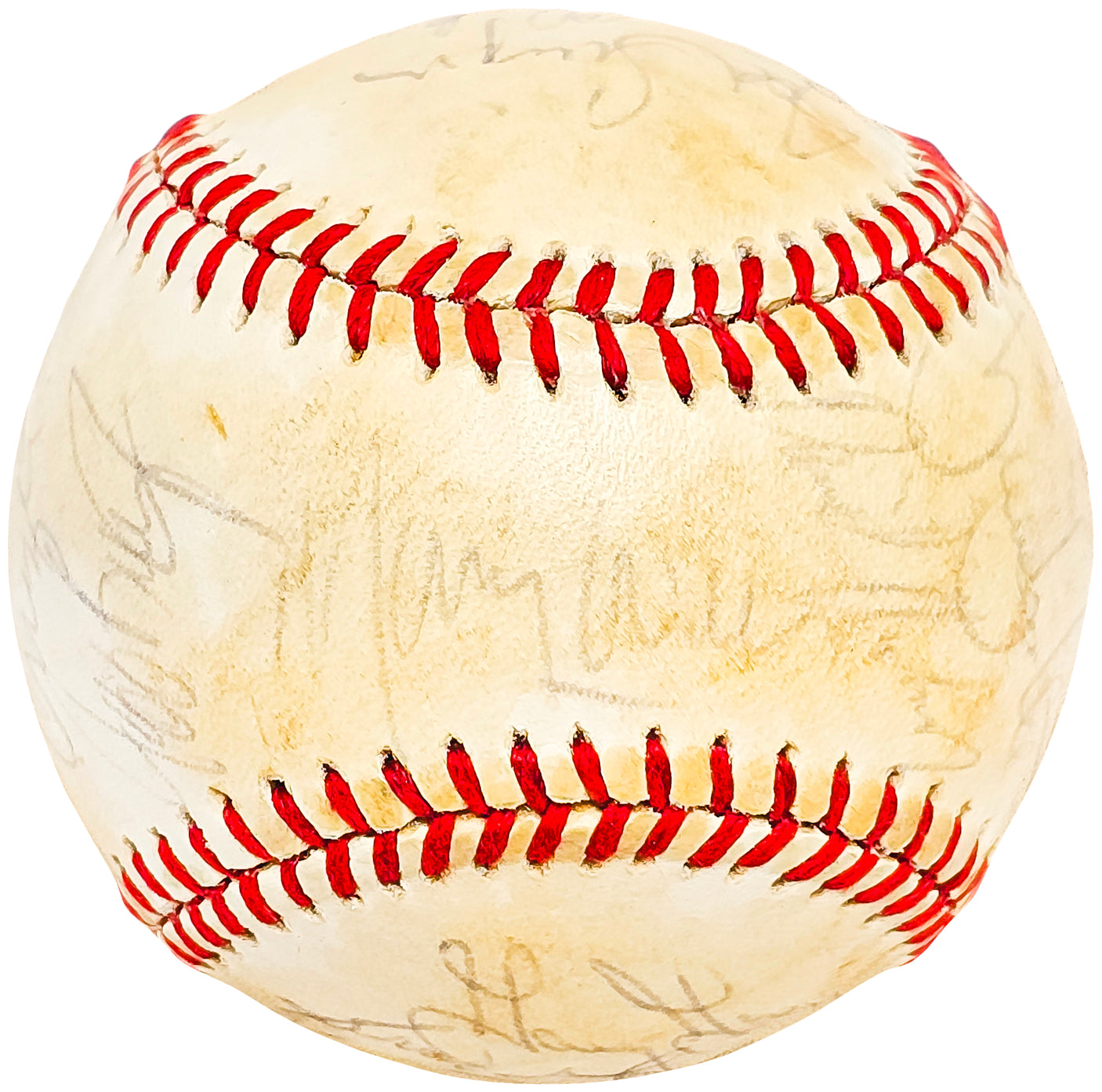 1981 Seattle Mariners Team Signed Autographed Baseball With 23 Signatures SKU #218503