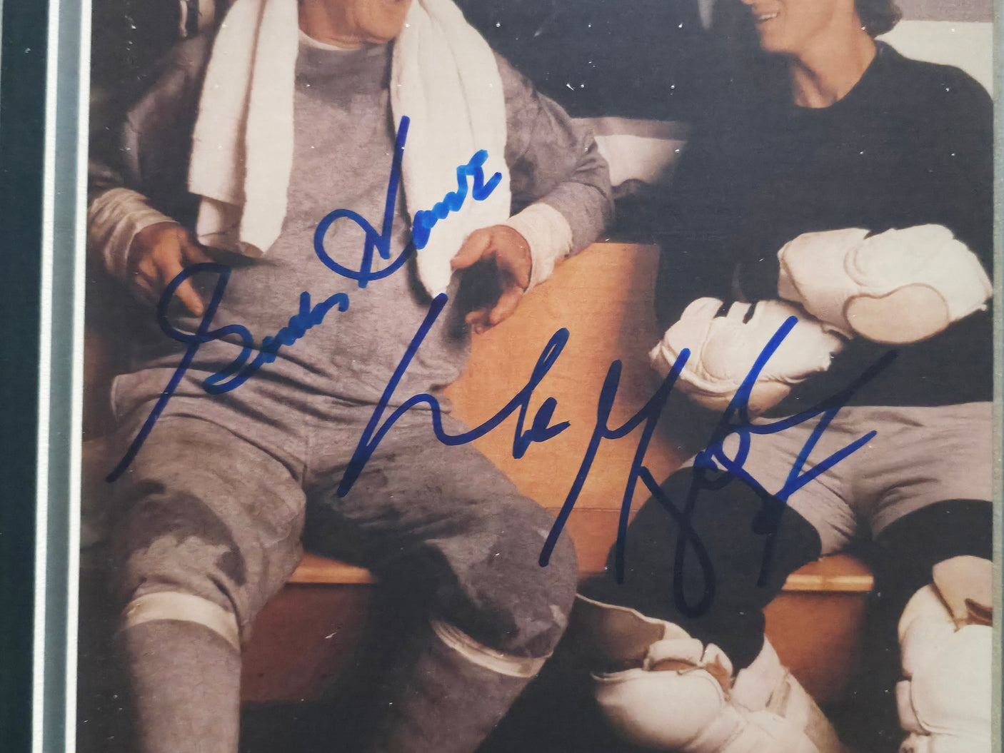 Wayne Gretzky & Gordie Howe Autographed Framed 8x10 Photo Beckett BAS #AC95495