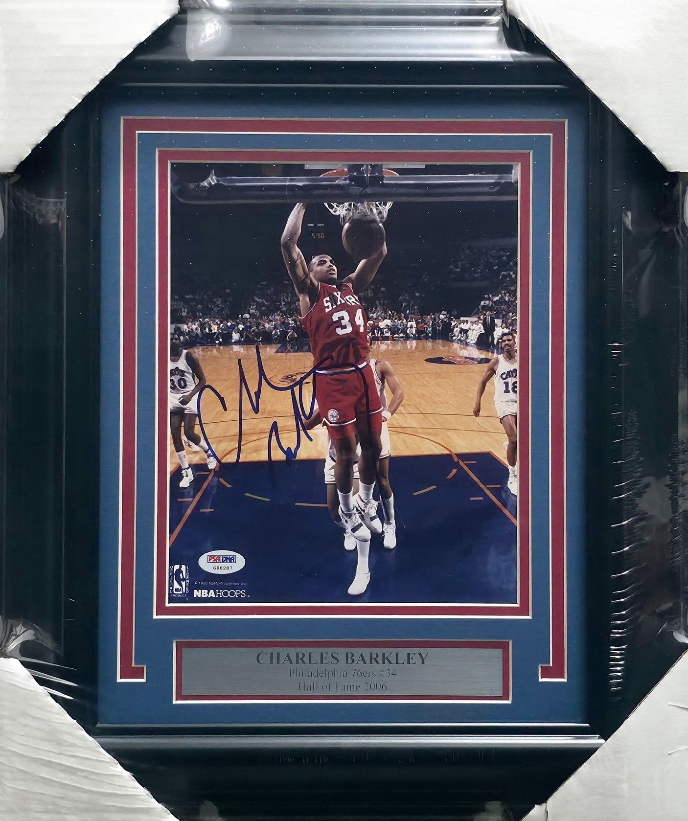 Charles Barkley Autographed Framed 8x10 Photo Philadelphia 76ers PSA/DNA #G88287
