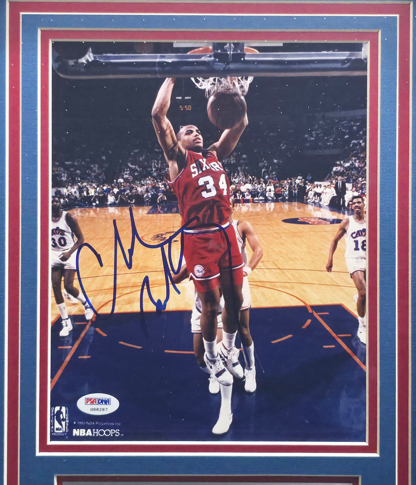 Charles Barkley Autographed Framed 8x10 Photo Philadelphia 76ers PSA/DNA #G88287