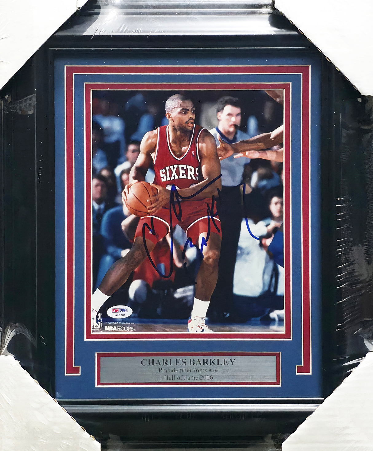 Charles Barkley Autographed Framed 8x10 Photo Philadelphia 76ers PSA/DNA #G88286