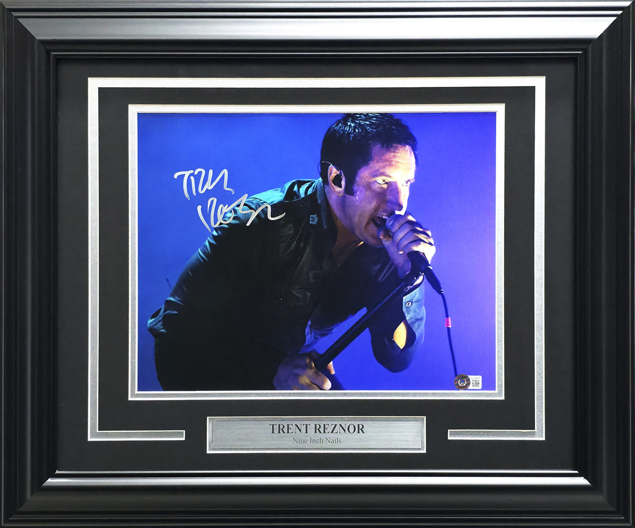 Trent Reznor Autographed Framed 11x14 Photo Nine Inch Nails Singer Beckett BAS #AC95437