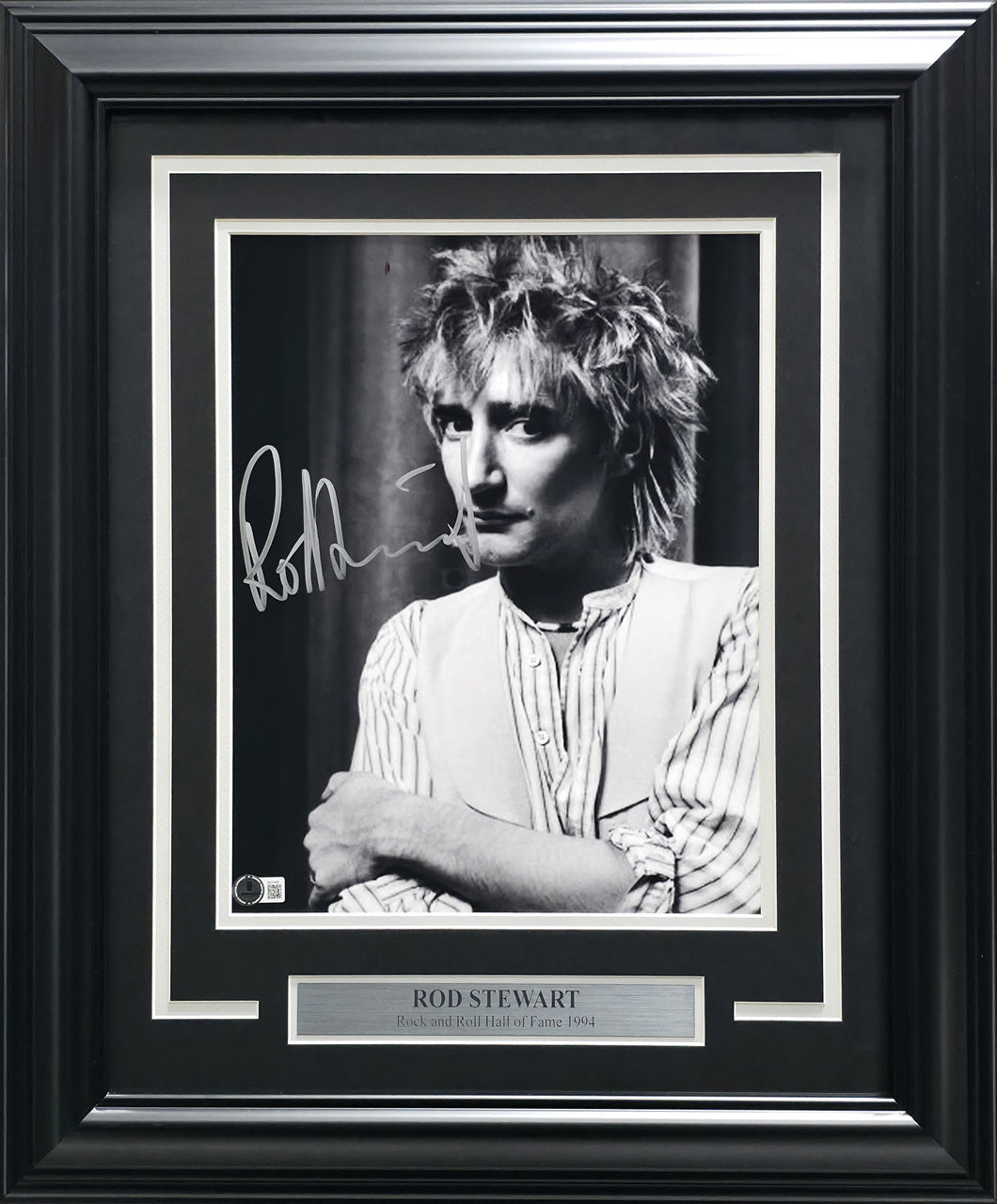 Rod Stewart Autographed Framed 11x14 Photo Beckett BAS #AE31835