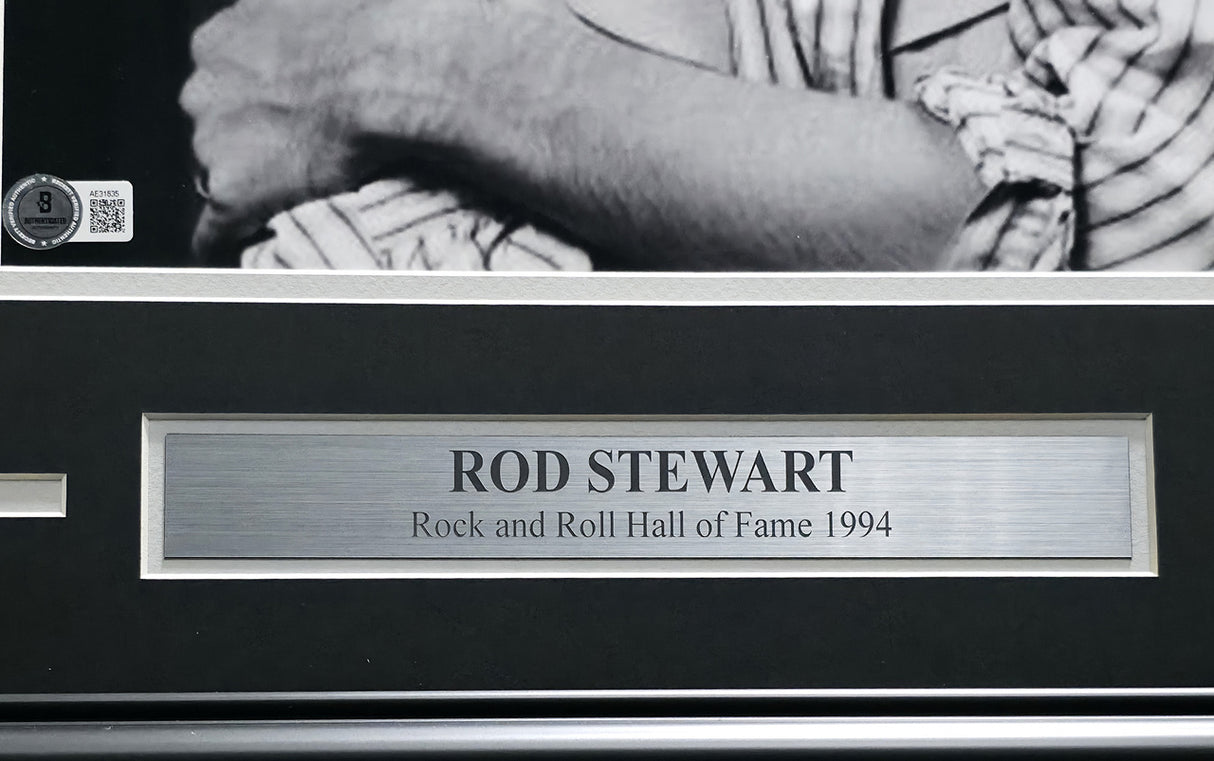 Rod Stewart Autographed Framed 11x14 Photo Beckett BAS #AE31835