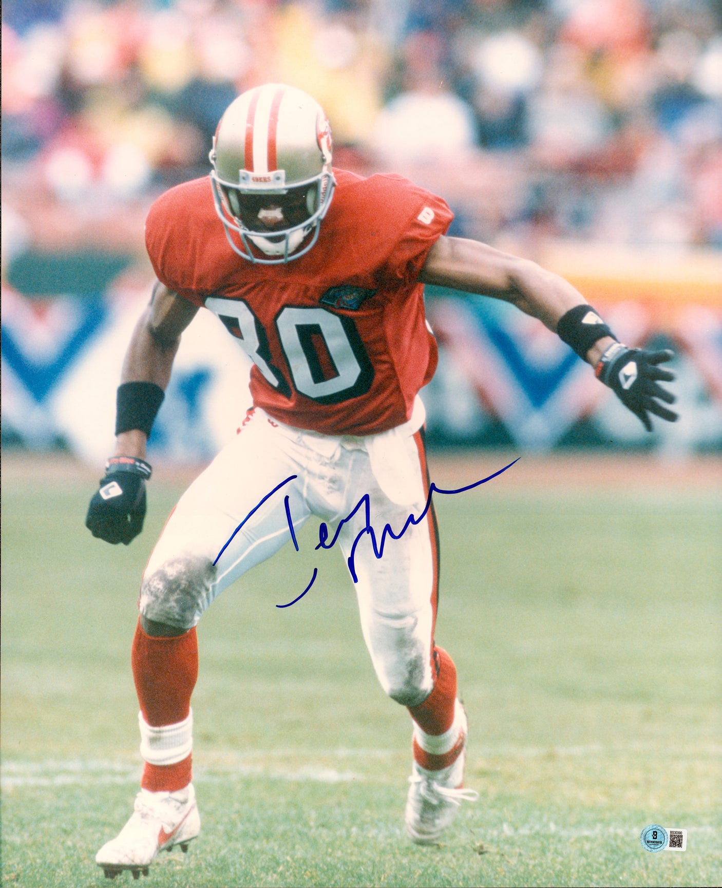 Jerry Rice Autographed 16x20 Photo San Francisco 49ers Beckett BAS QR #BS30390