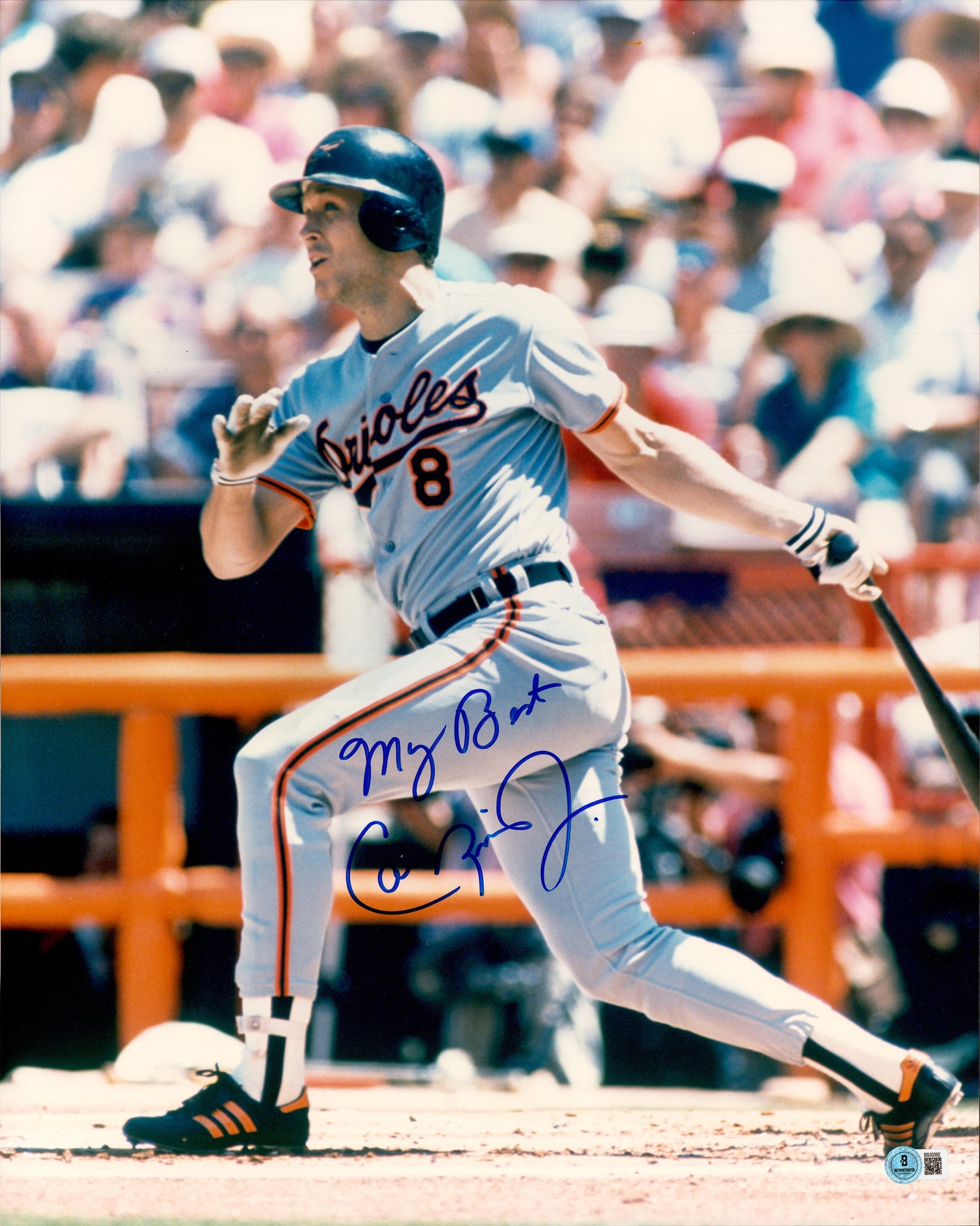 Cal Ripken Jr. Autographed 16x20 Photo Baltimore Orioles "My Best" Beckett BAS QR #BS30392