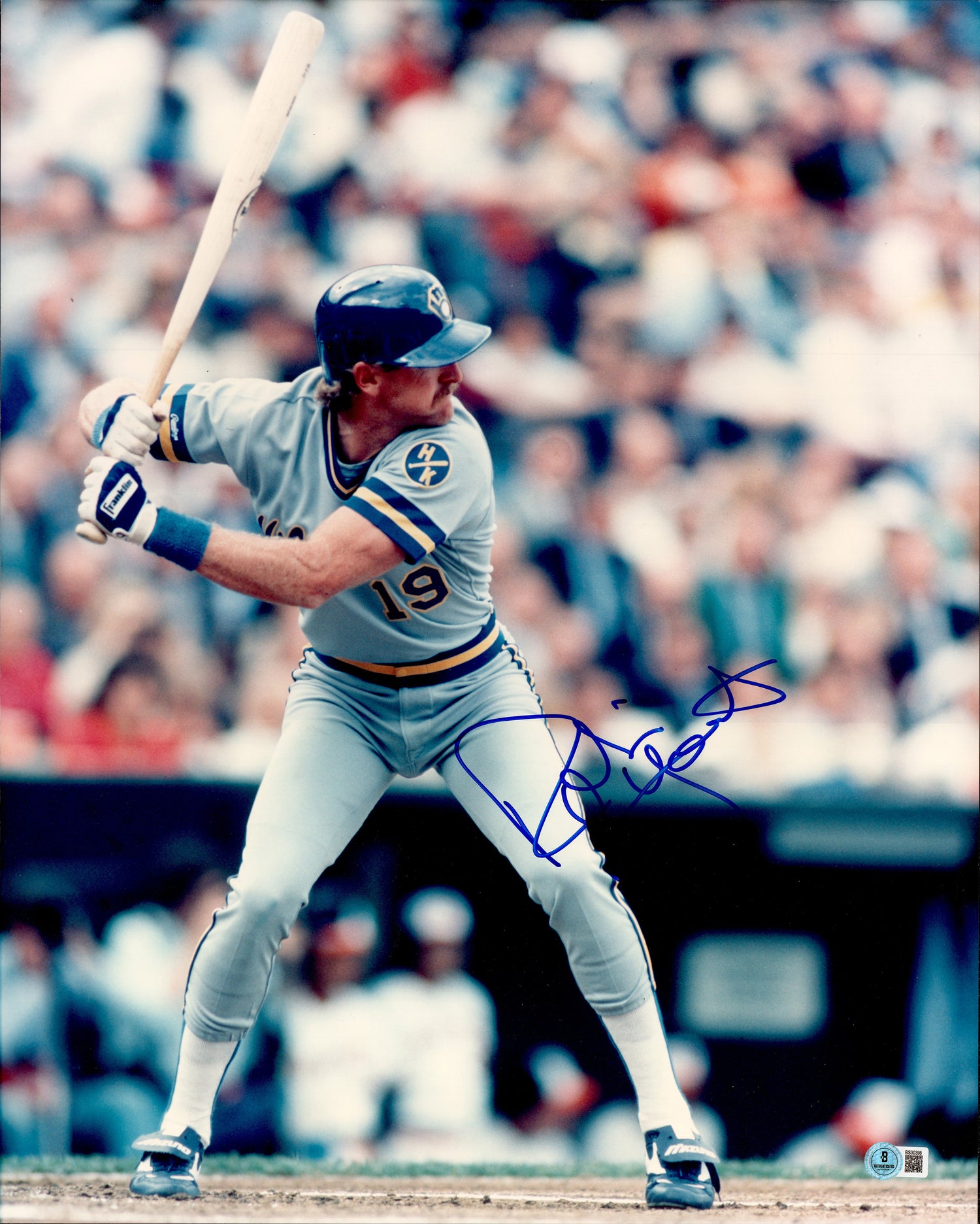 Robin Yount Autographed 16x20 Photo Milwaukee Brewers Beckett BAS QR #BS30398