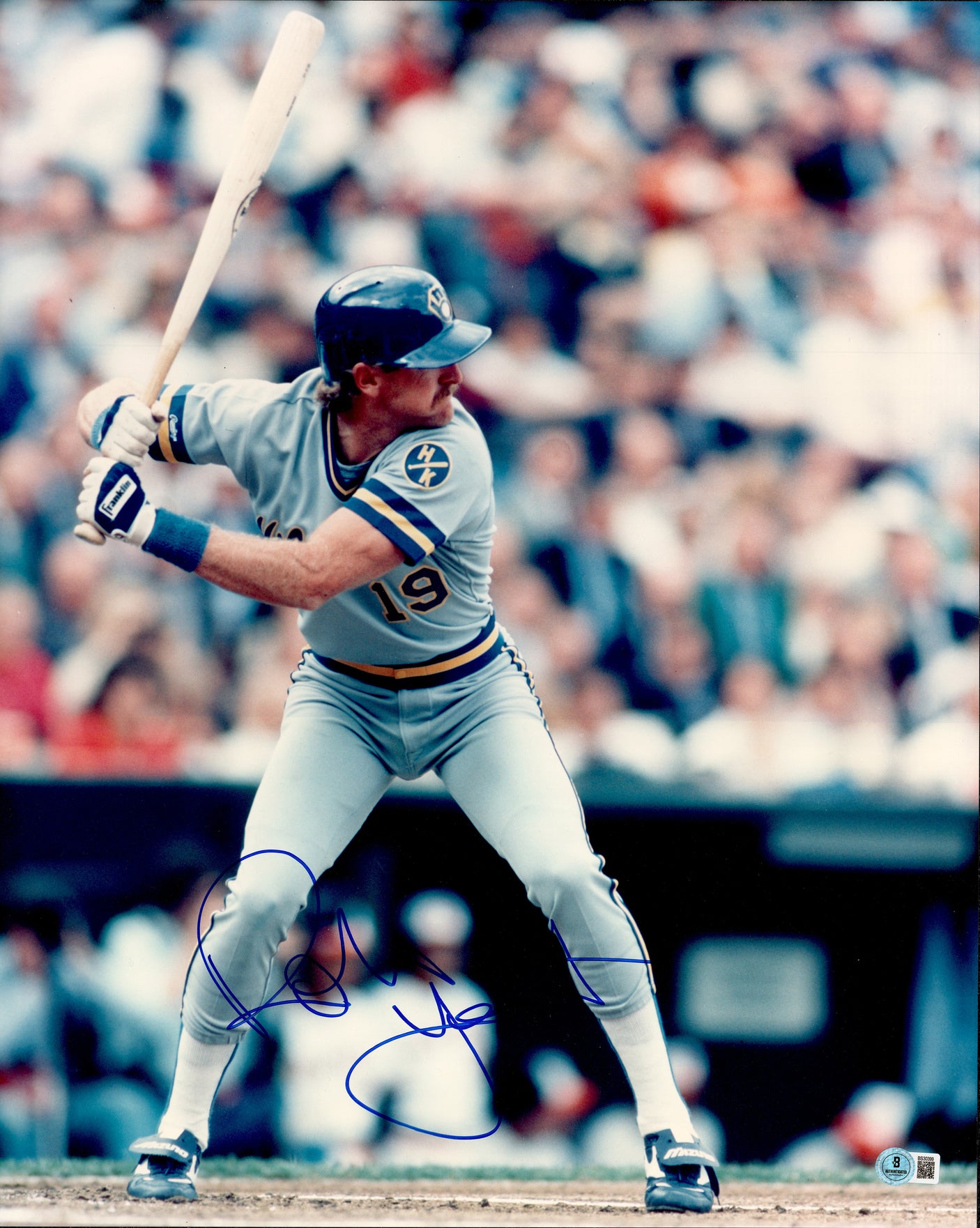 Robin Yount Autographed 16x20 Photo Milwaukee Brewers Beckett BAS QR #BS30399