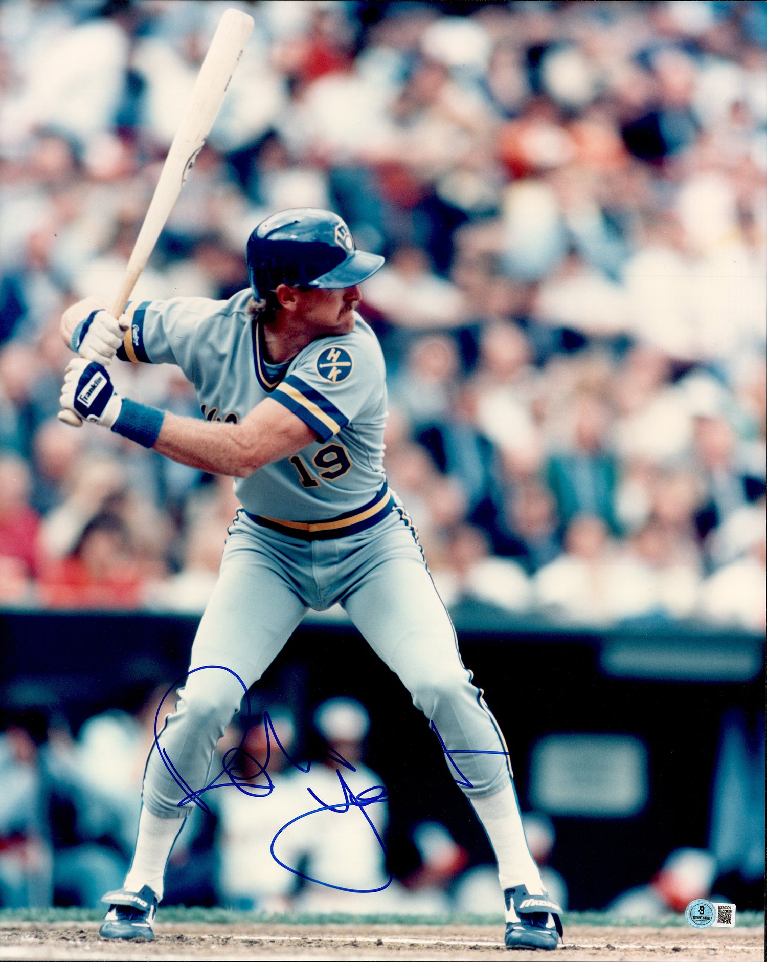 Robin Yount Autographed 16x20 Photo Milwaukee Brewers Beckett BAS QR #BS30399