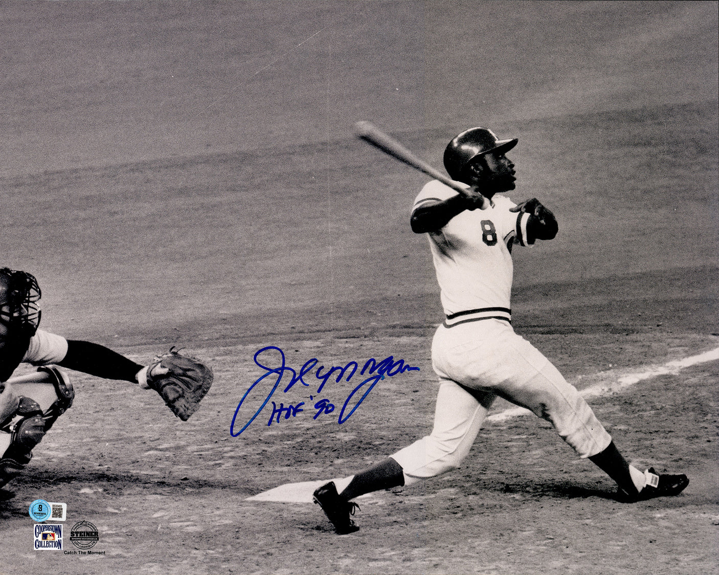 Joe Morgan Autographed 16x20 Photo Cincinnati Reds "HOF 90" Beckett BAS QR #BS30405
