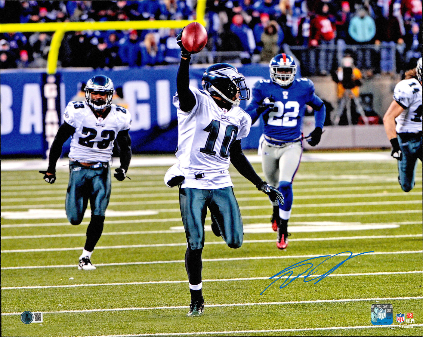 DeSean Jackson Autographed 16x20 Photo Philadelphia Eagles (Smudged) Beckett BAS Witness #3W063124