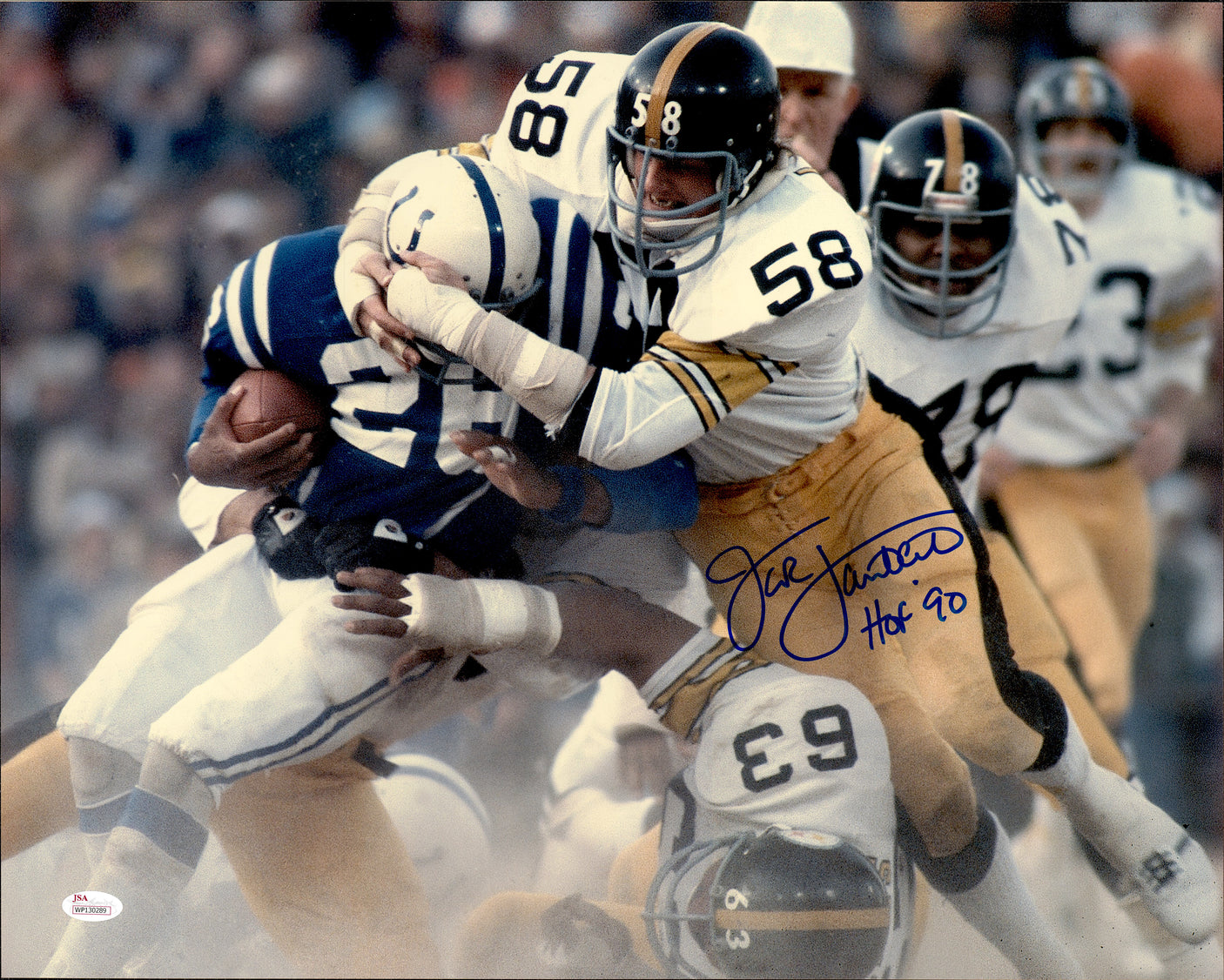 Jack Lambert Autographed 16x20 Photo Pittsburgh Steelers JSA #WP130289