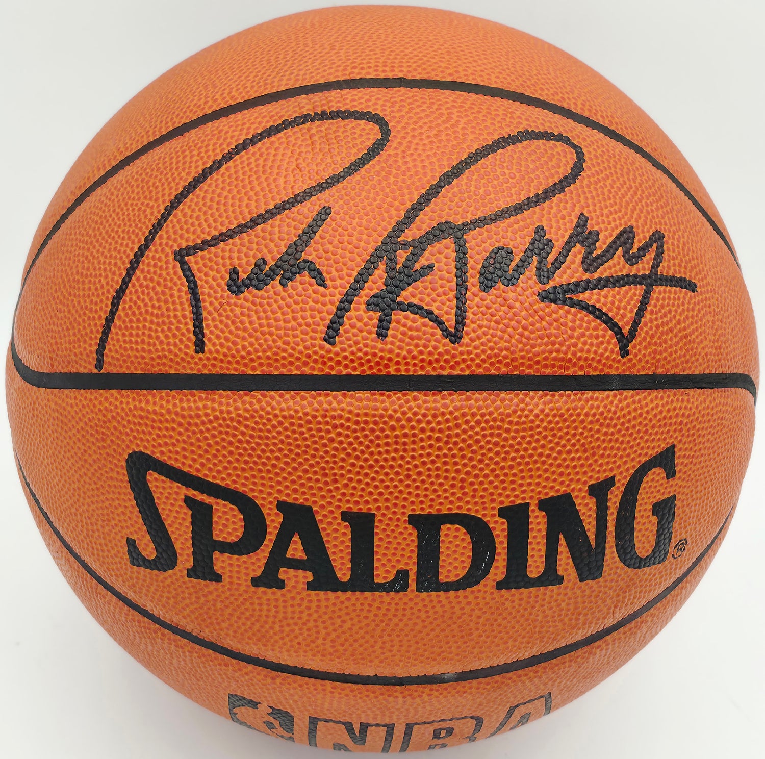 Rick Barry Autographed Spalding NBA Leather Game Basketball Golden State Warriors Beckett BAS QR #BS30420