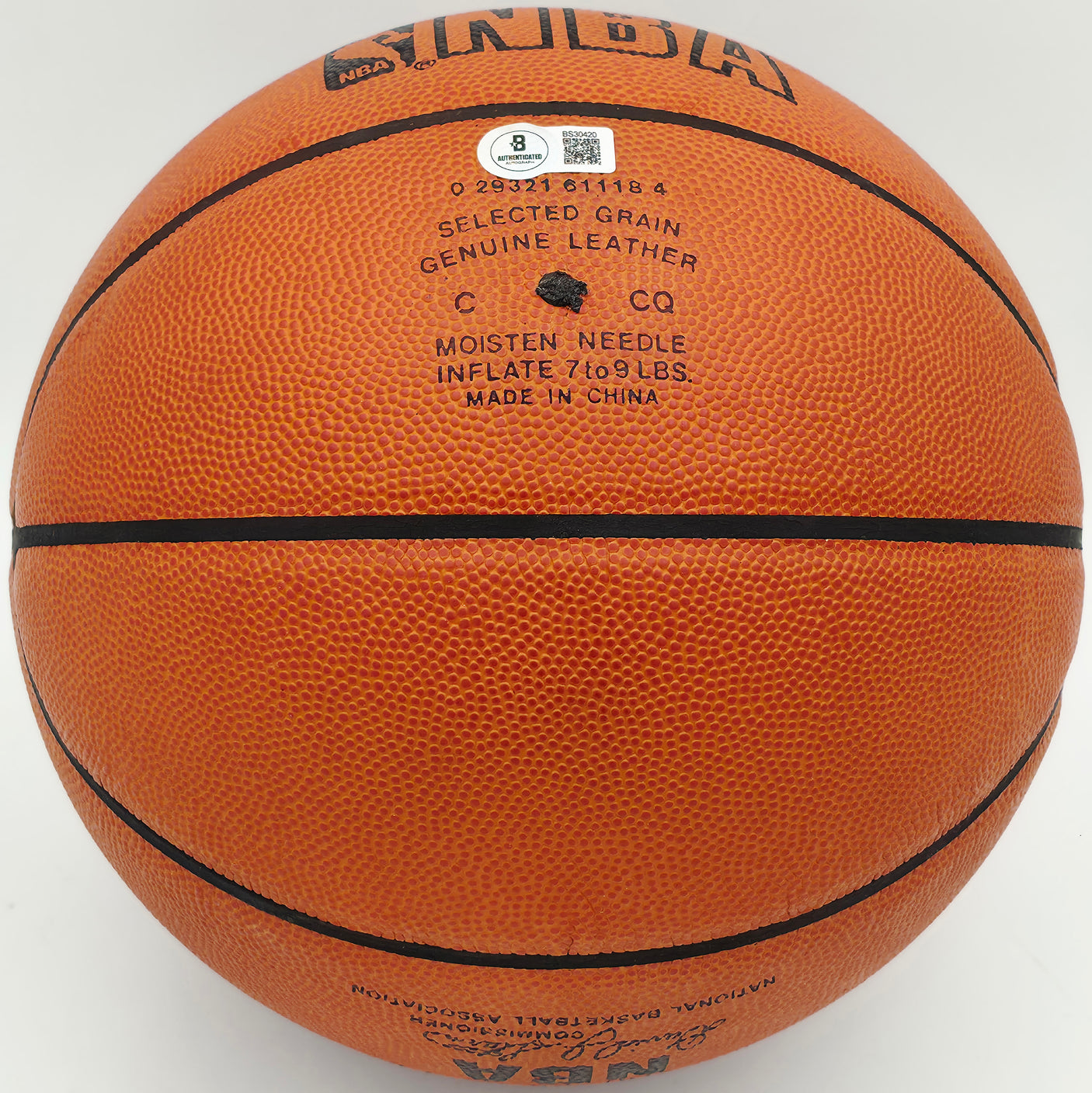 Rick Barry Autographed Spalding NBA Leather Game Basketball Golden State Warriors Beckett BAS QR #BS30420