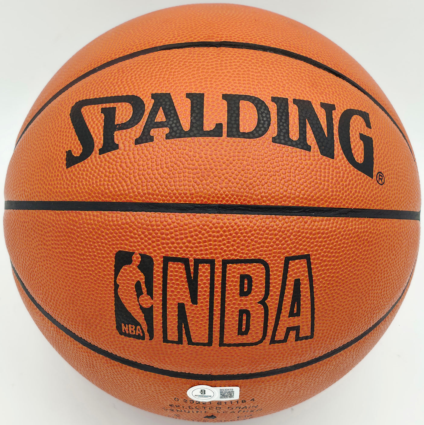 Moses Malone Autographed Spalding NBA Leather Game Basketball Philadelphia 76ers "#2" Beckett BAS QR #BS30419