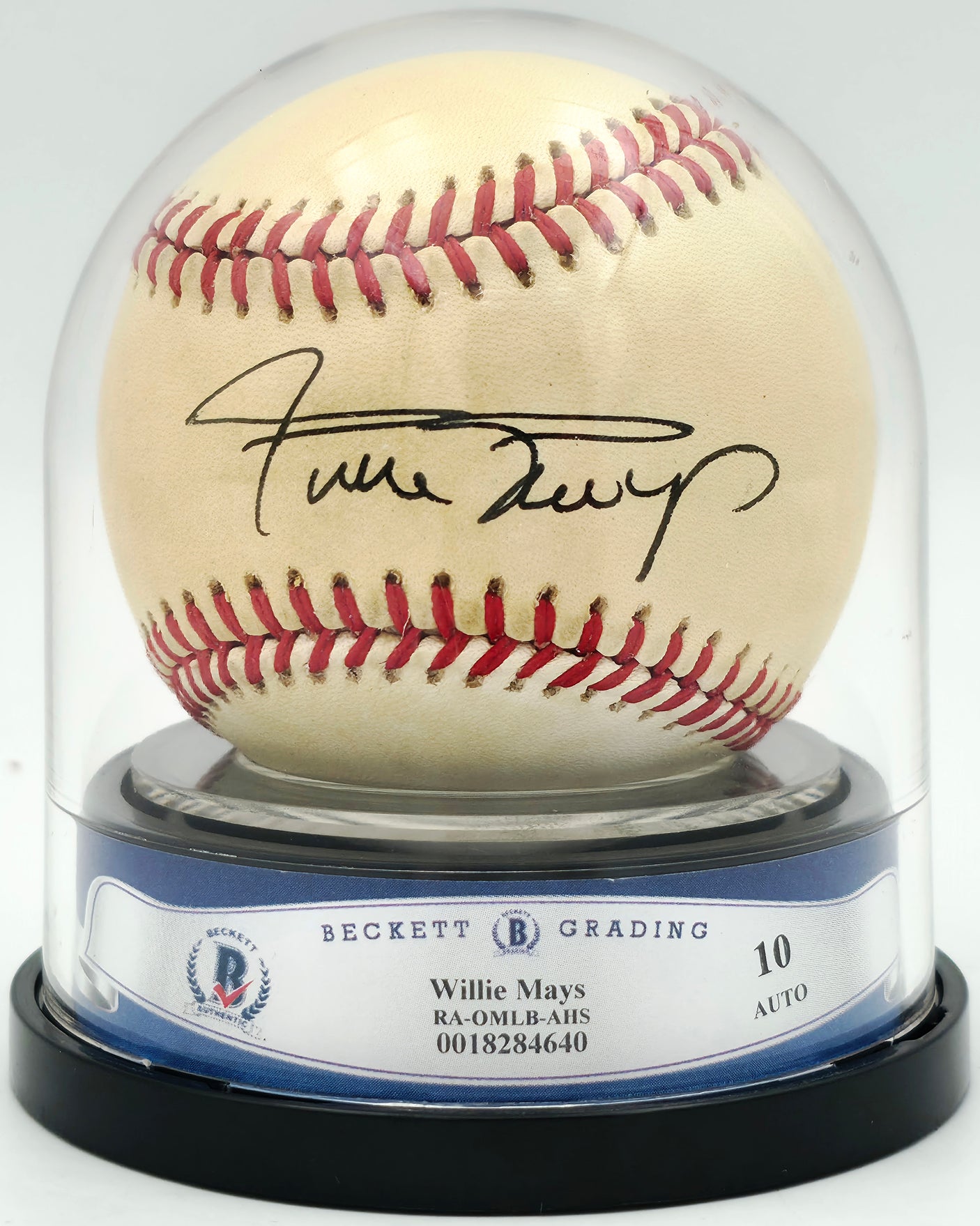 Willie Mays Autographed Official NL Baseball San Francisco Giants Auto Grade Gem Mint 10 PSA/DNA & Beckett BAS #18284640