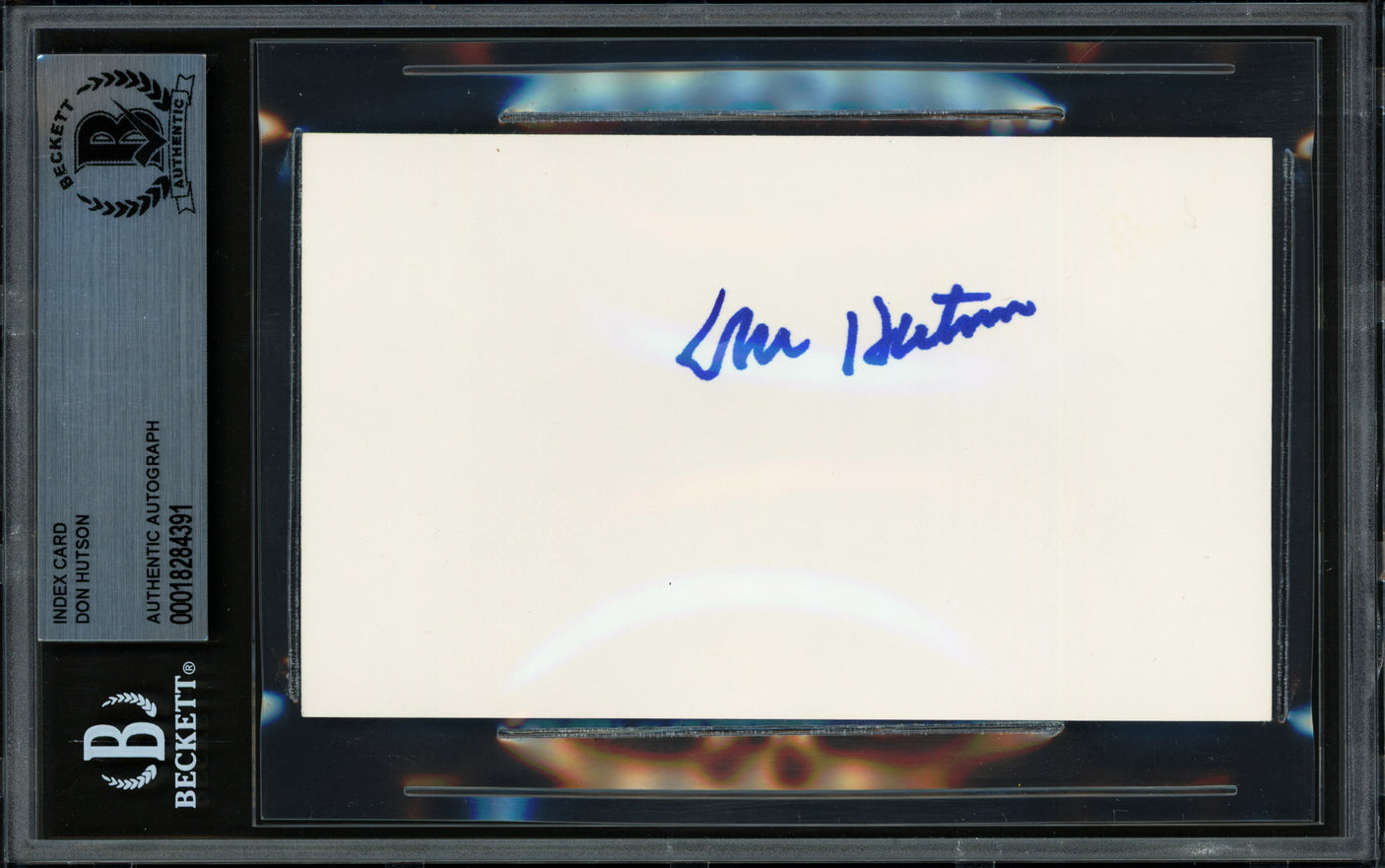 Don Hutson Autographed 3x5 Index Card Green Bay Packers Beckett BAS #18284391