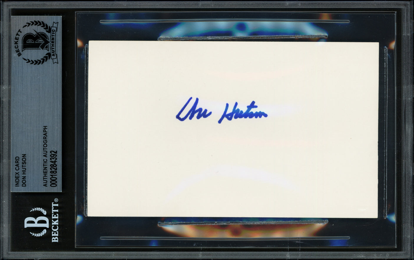 Don Hutson Autographed 3x5 Index Card Green Bay Packers Beckett BAS #18284392
