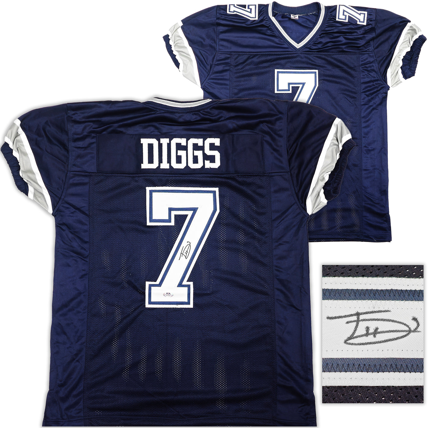Dallas Cowboys Trevon Diggs Autographed Blue Jersey PSA/DNA Stock #233662