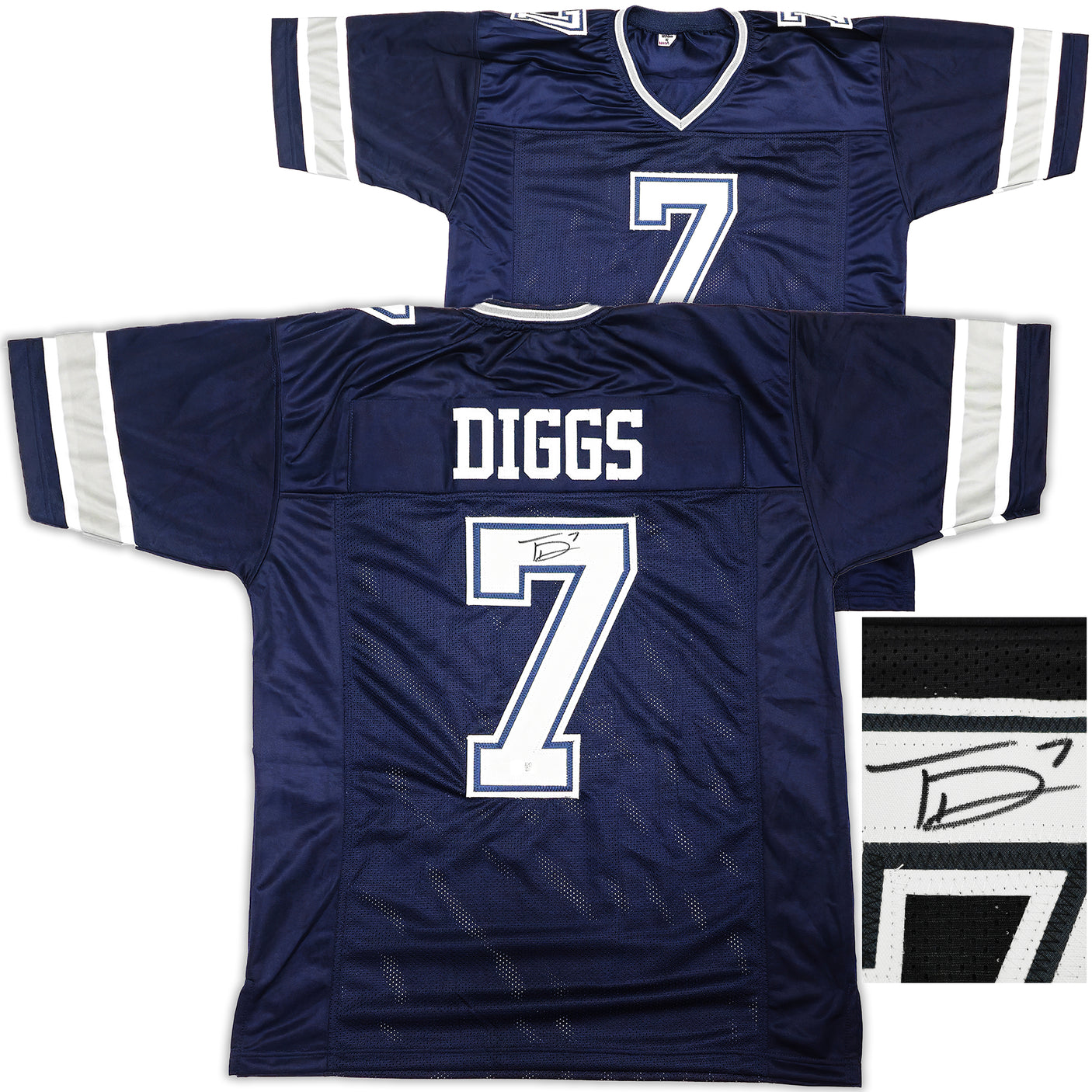 Dallas Cowboys Trevon Diggs Autographed Blue Jersey TriStar Stock #233663
