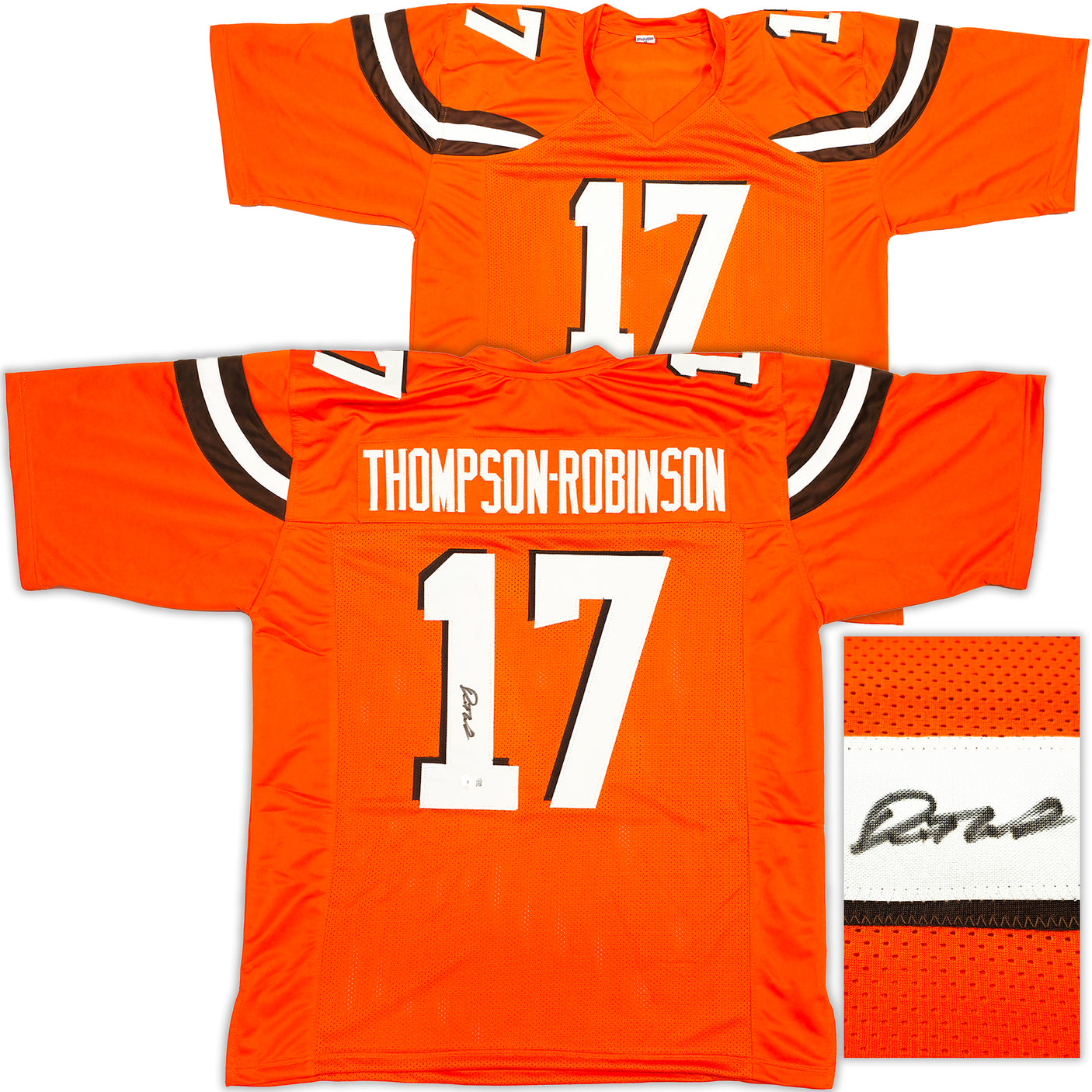 Cleveland Browns Dorian Thompson-Robinson Autographed Orange Jersey Beckett BAS Witness Stock #233369