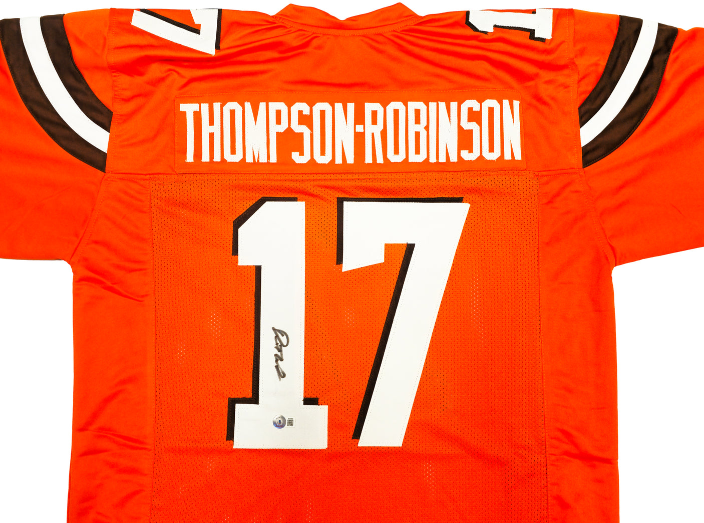 Cleveland Browns Dorian Thompson-Robinson Autographed Orange Jersey Beckett BAS Witness Stock #233369