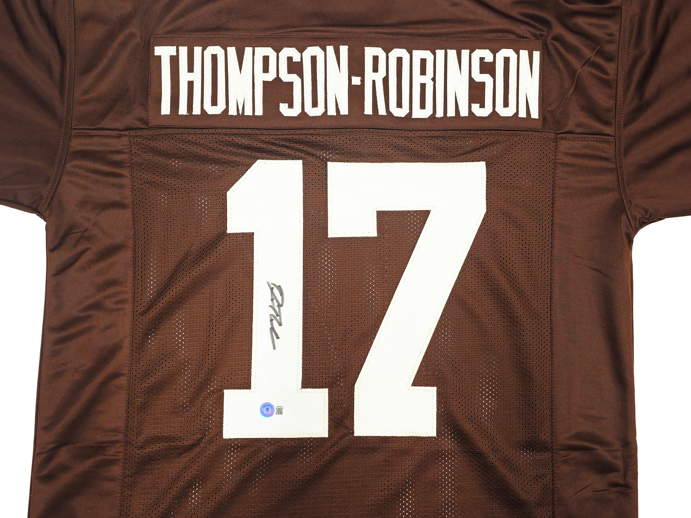 Cleveland Browns Dorian Thompson-Robinson Autographed Brown Jersey Beckett BAS Witness Stock #233370