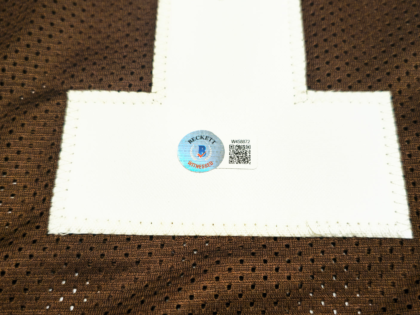 Cleveland Browns Dorian Thompson-Robinson Autographed Brown Jersey Beckett BAS Witness Stock #233370