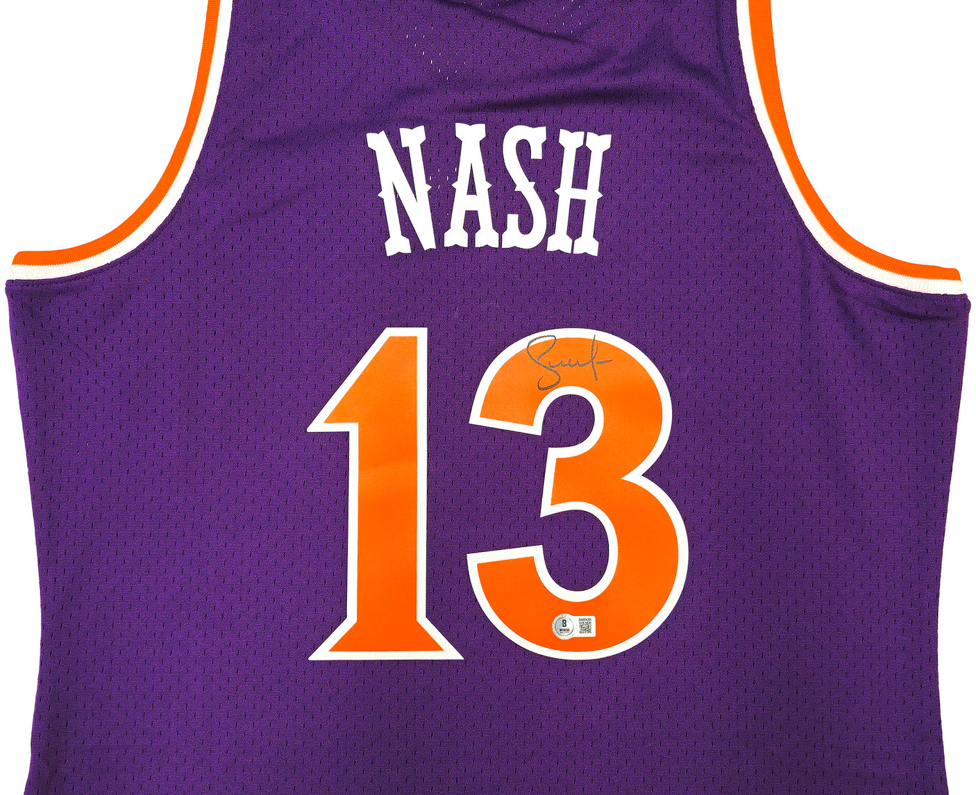 Phoenix Suns Steve Nash Autographed Purple Authentic Mitchell & Ness 2005-06 Hardwood Classic Swingman Jersey Size L Beckett BAS Witness Stock #233679