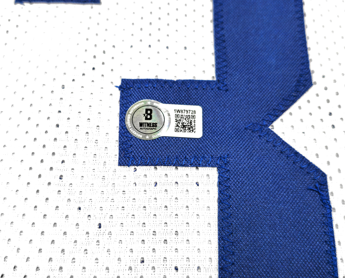 Philadelphia 76ers Allen Iverson Autographed White All Star Jersey Beckett BAS Witness Stock #233363