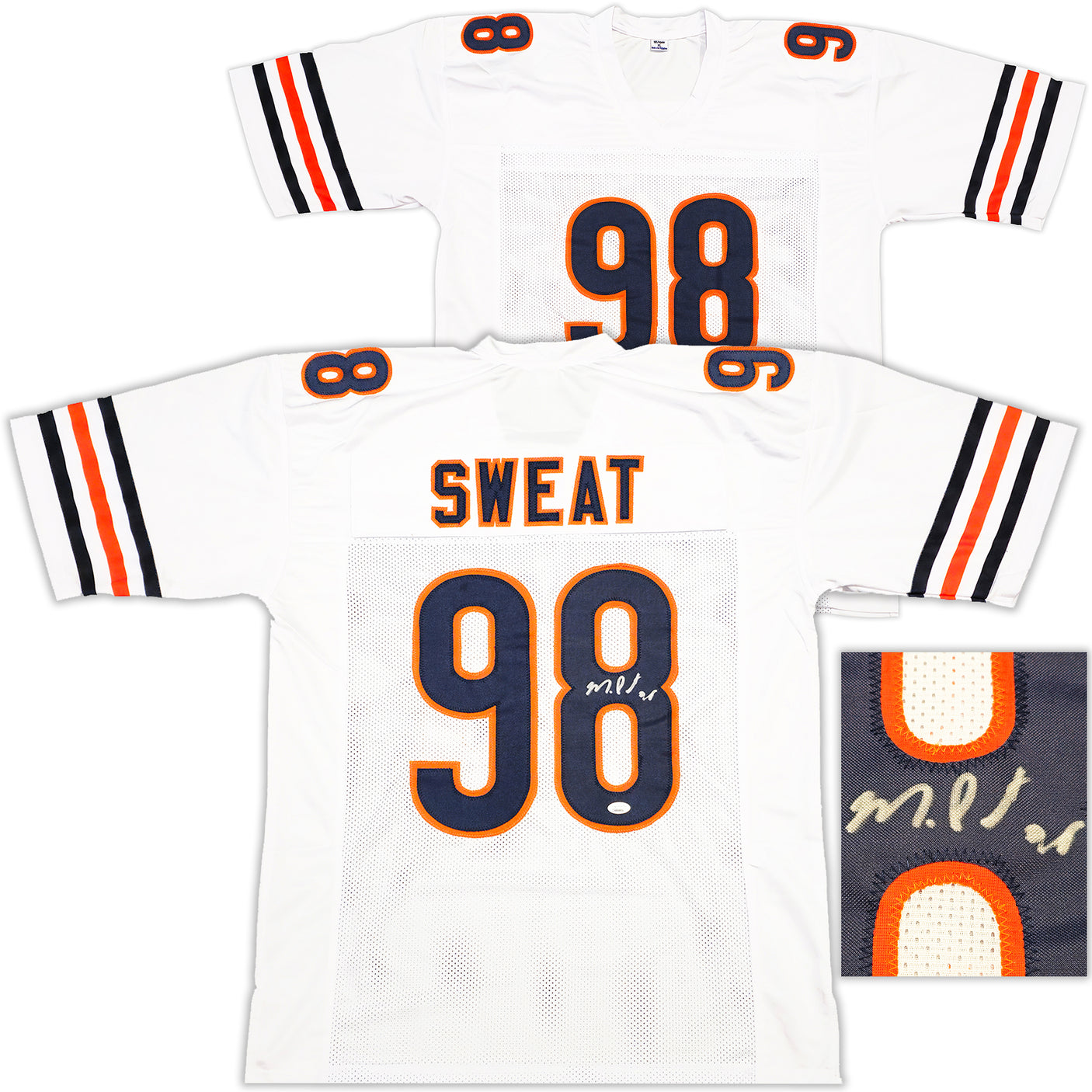 Chicago Bears Montez Sweat Autographed White Jersey JSA Stock #233376