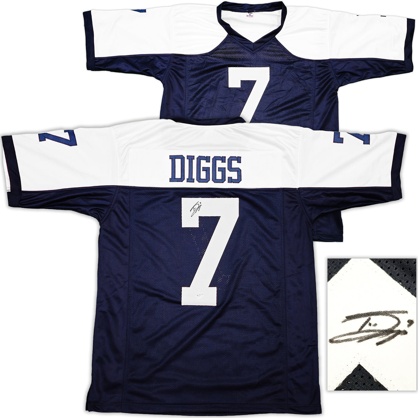 Dallas Cowboys Trevon Diggs Autographed Blue & White Jersey PSA/DNA Stock #233657