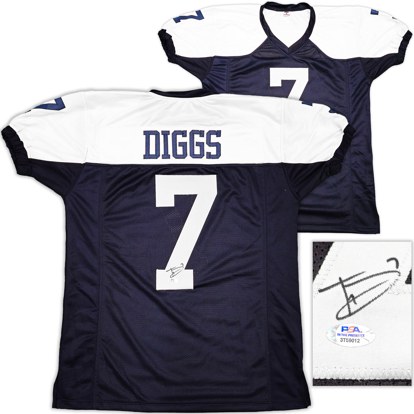 Dallas Cowboys Trevon Diggs Autographed Blue & White Jersey PSA/DNA Stock #233658