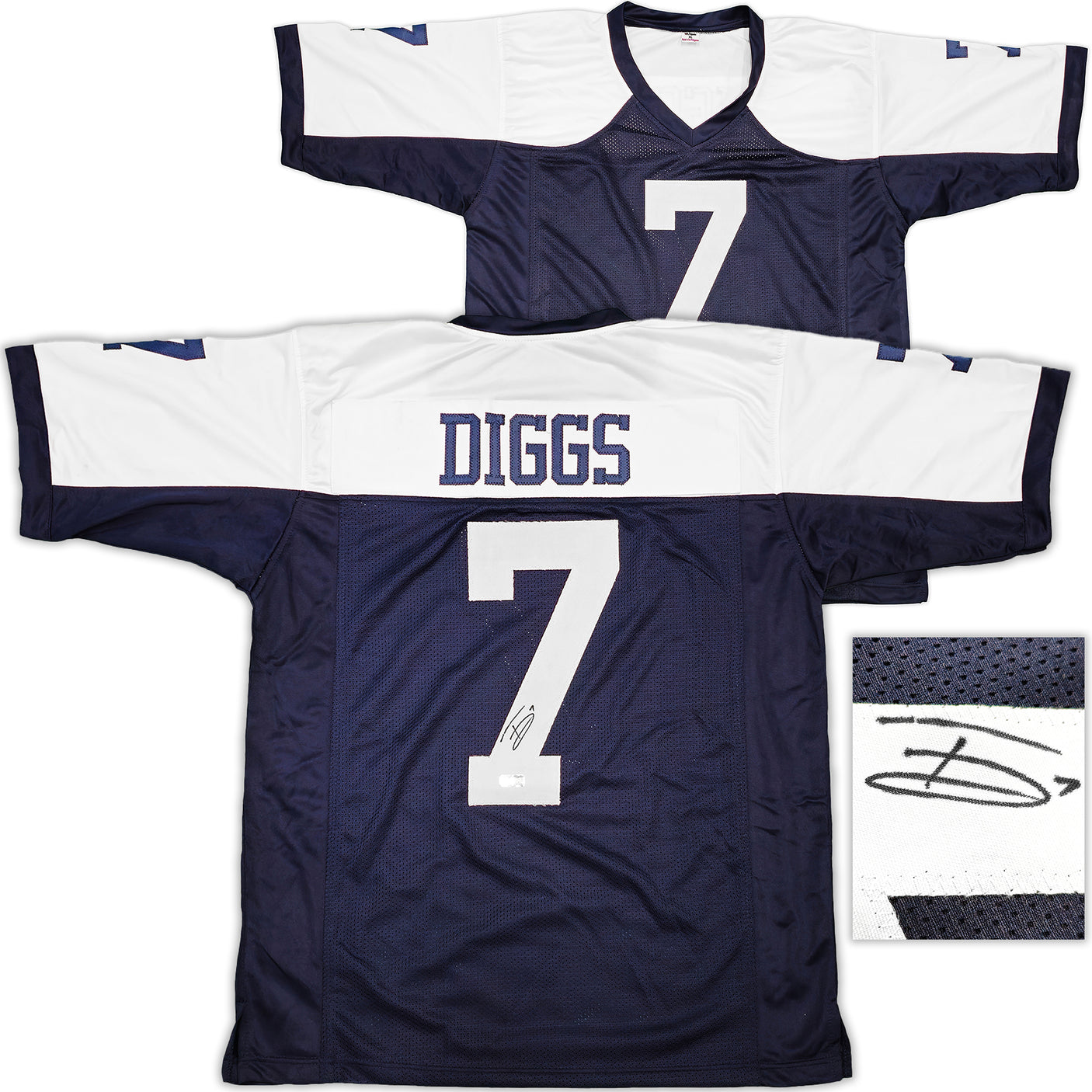 Dallas Cowboys Trevon Diggs Autographed Blue & White Jersey TriStar Stock #233660