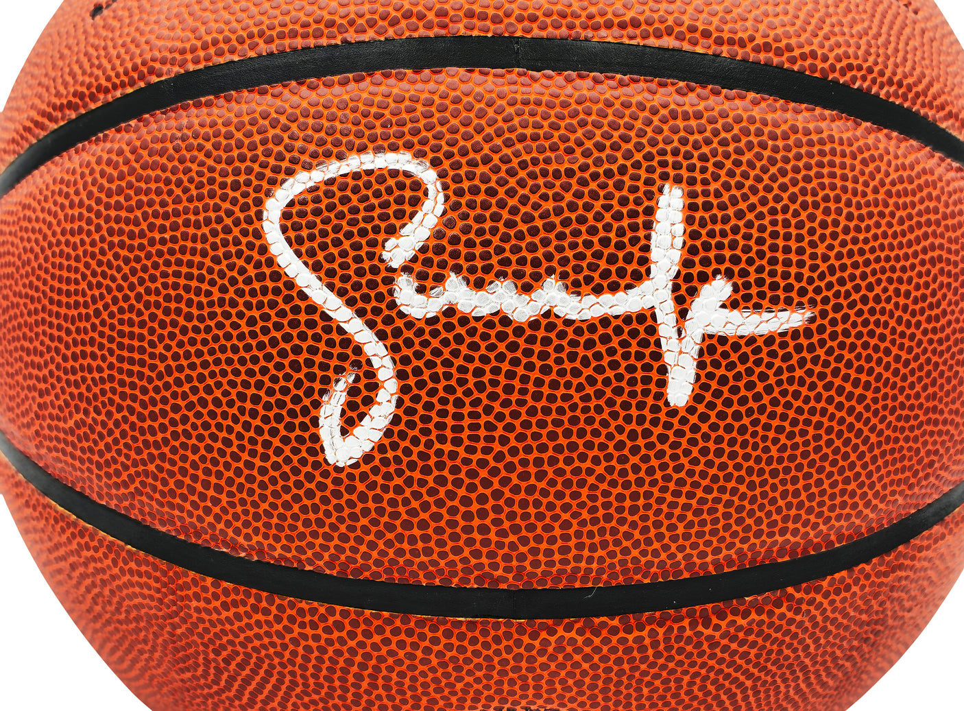 Steve Nash Autographed Composite Leather Phoenix Suns Logo Basketball Beckett BAS Witness Stock #233672