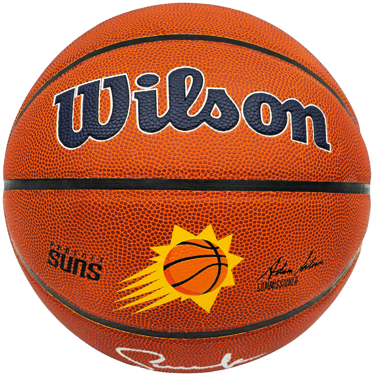 Steve Nash Autographed Composite Leather Phoenix Suns Logo Basketball Beckett BAS Witness Stock #233672