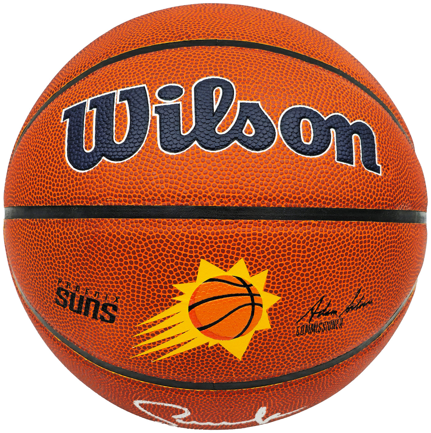 Steve Nash Autographed Composite Leather Phoenix Suns Logo Basketball Beckett BAS Witness Stock #233672