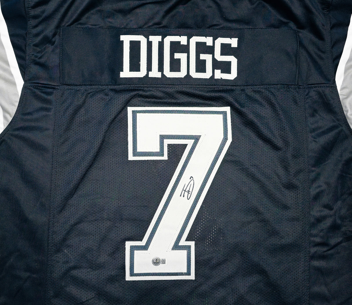 Dallas Cowboys Trevon Diggs Autographed Blue Jersey Beckett BAS QR Stock #233688