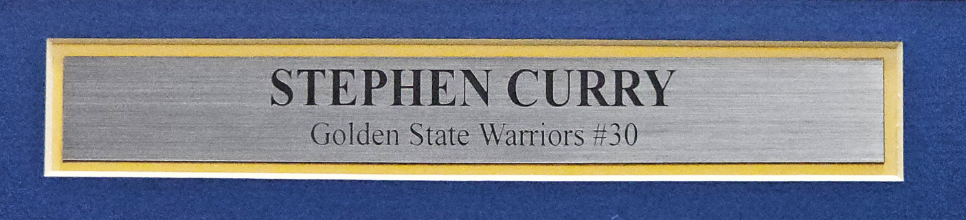 Golden State Warriors Stephen Curry Autographed Framed White Adidas 2017 NBA Finals Champions Jersey Beckett BAS Stock #218632